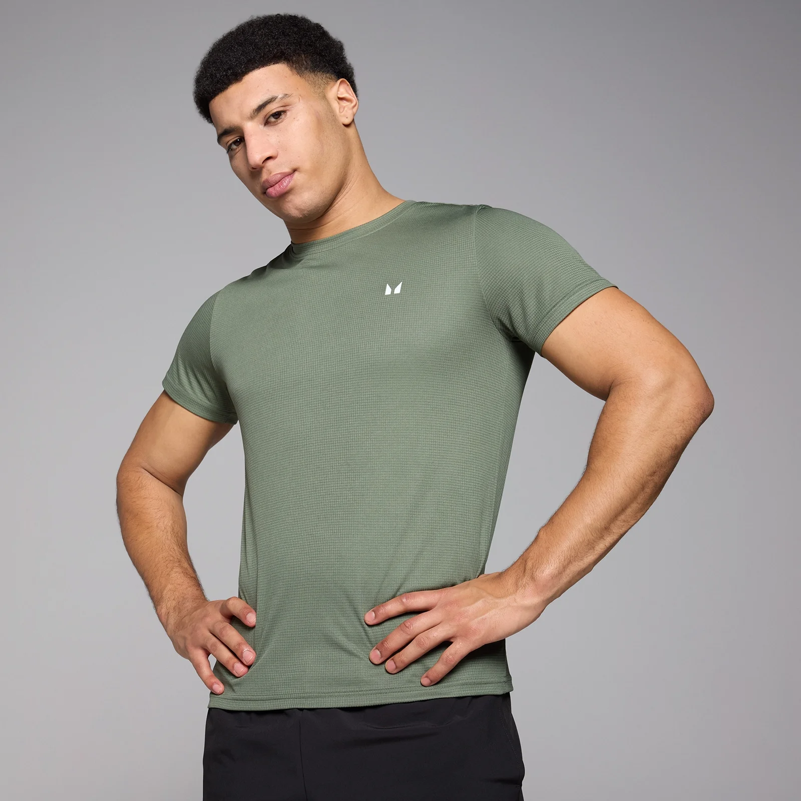T-shirt d’entraînement texturé MP pour hommes – Kaki clair - XS Image 1