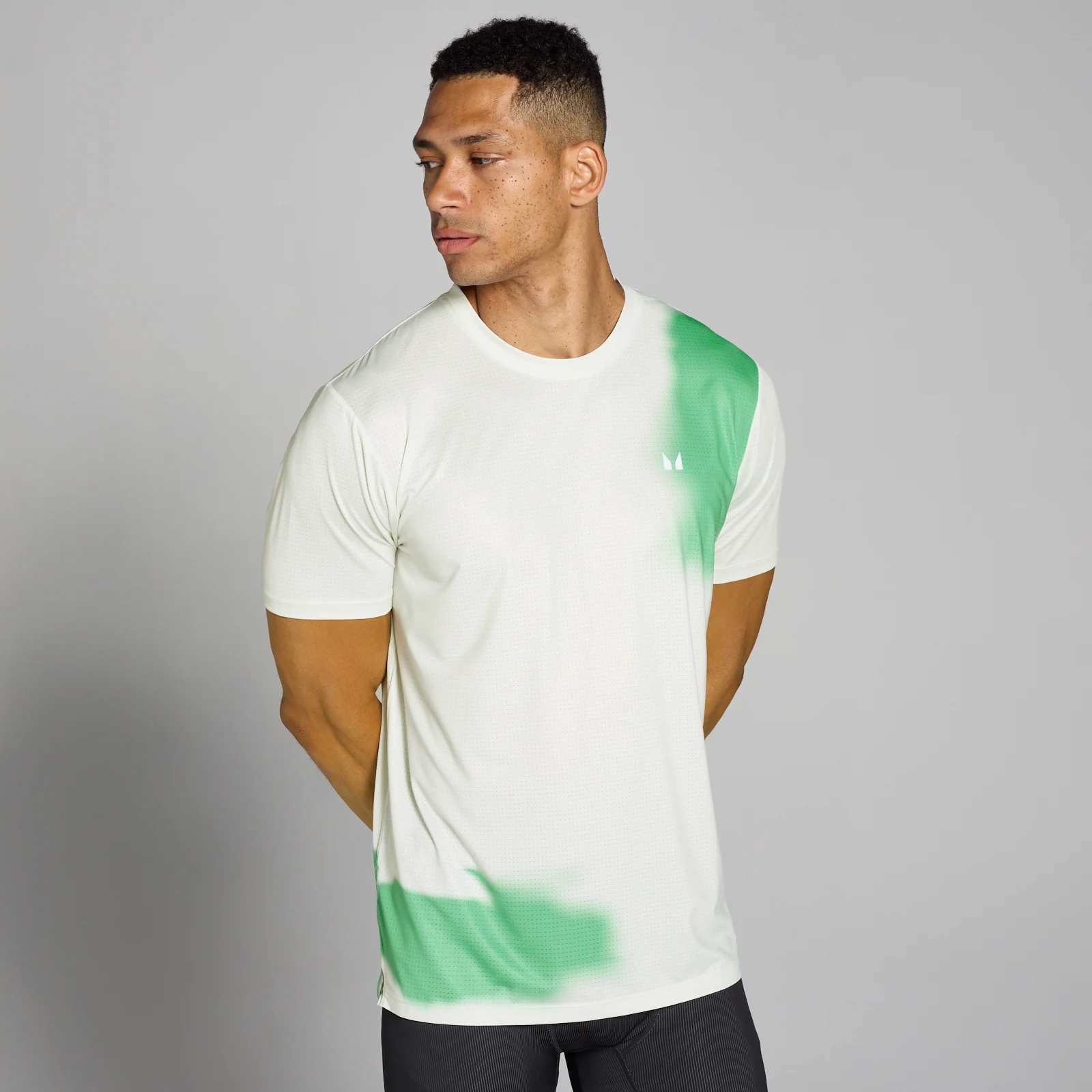 T-shirt imprimé en maille filet MP Velocity pour hommes – Vert brume - XL Image 1