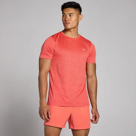 T-shirt chiné MP Tempo pour hommes – Rouge corail