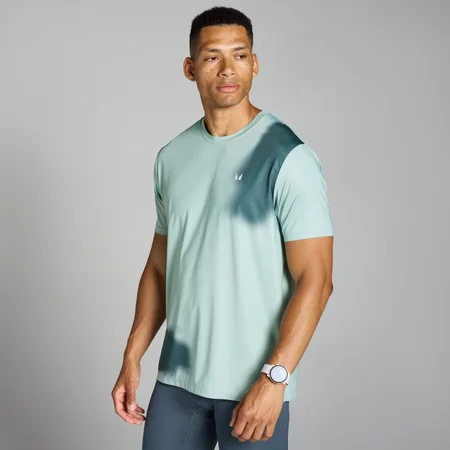 T-shirt imprimé en maille filet MP Velocity pour hommes – Gris brume