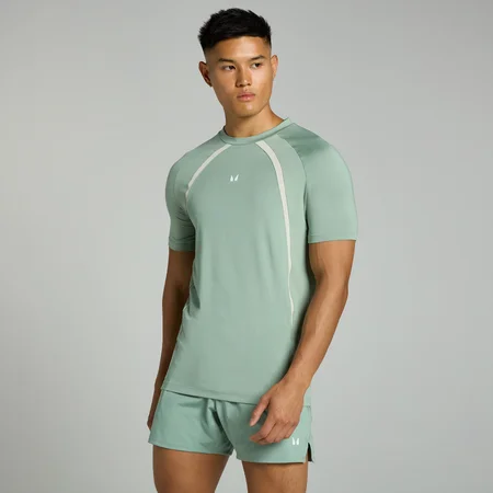 T-shirt à empiècements MP Tempo pour hommes – Vert pâle