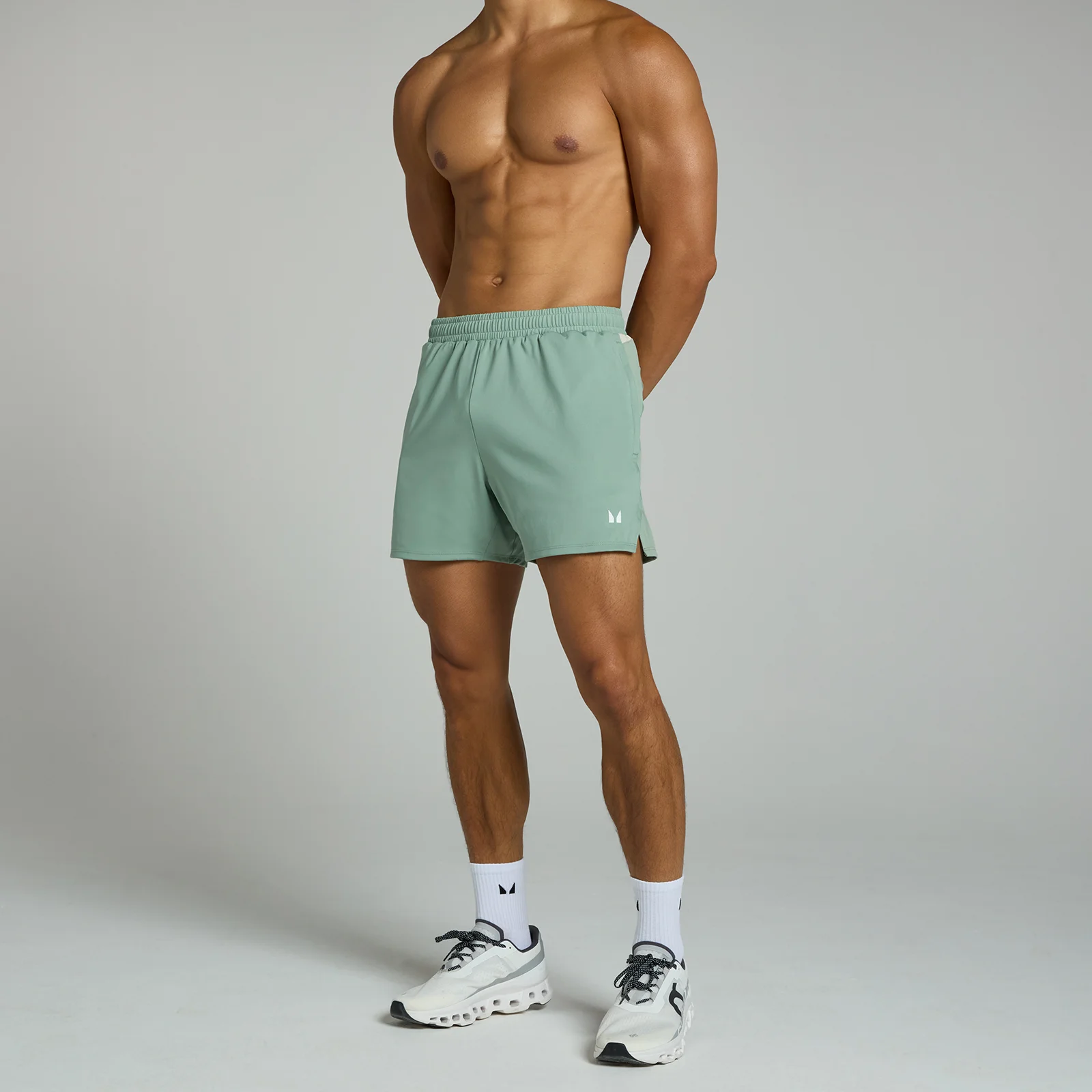 Short à empiècements avec entrejambe de 13 cm MP Tempo pour hommes – Vert pâle - XXL Image 1
