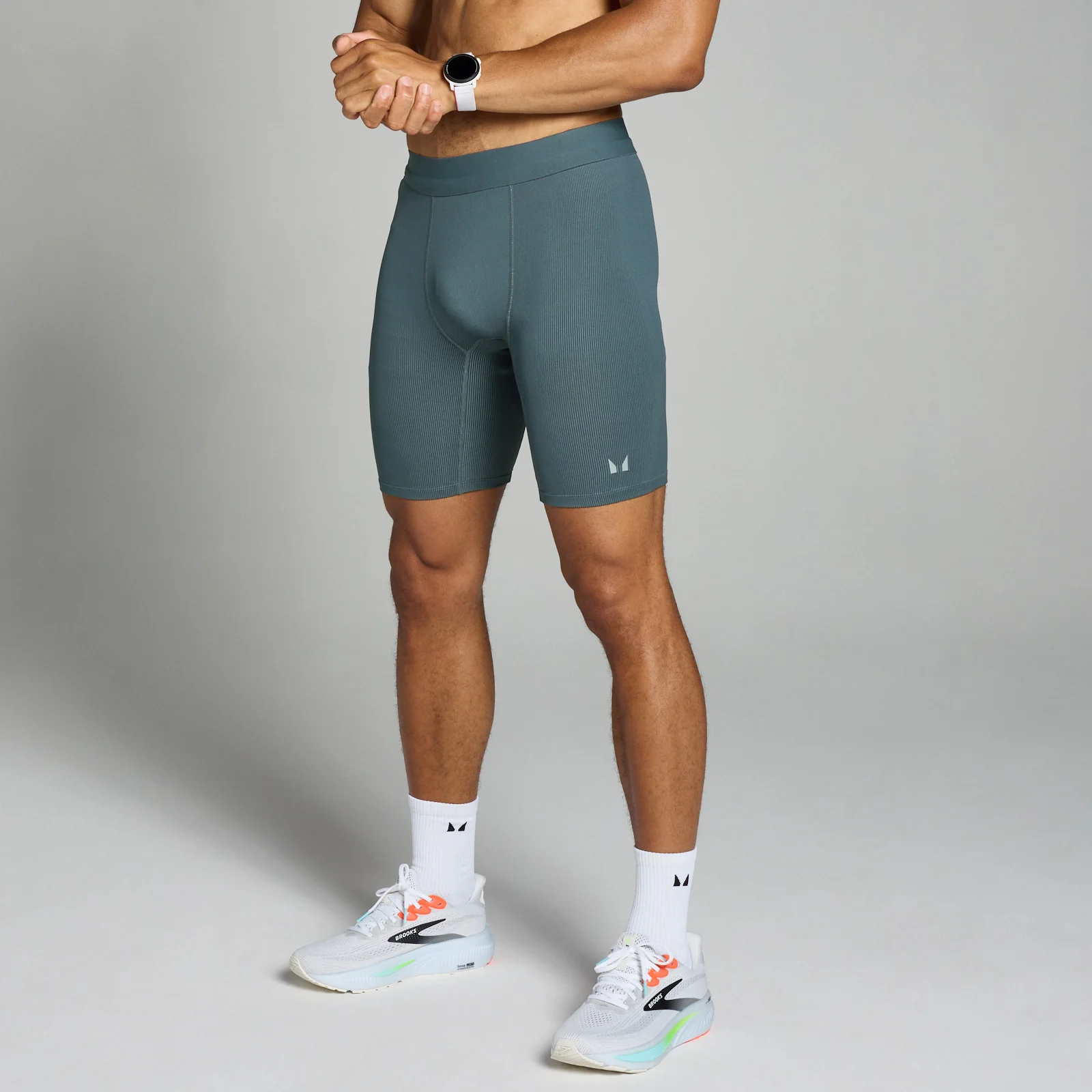 Short première couche côtelé contrasté MP Velocity Ultra pour hommes – Ardoise foncé - XS Image 1