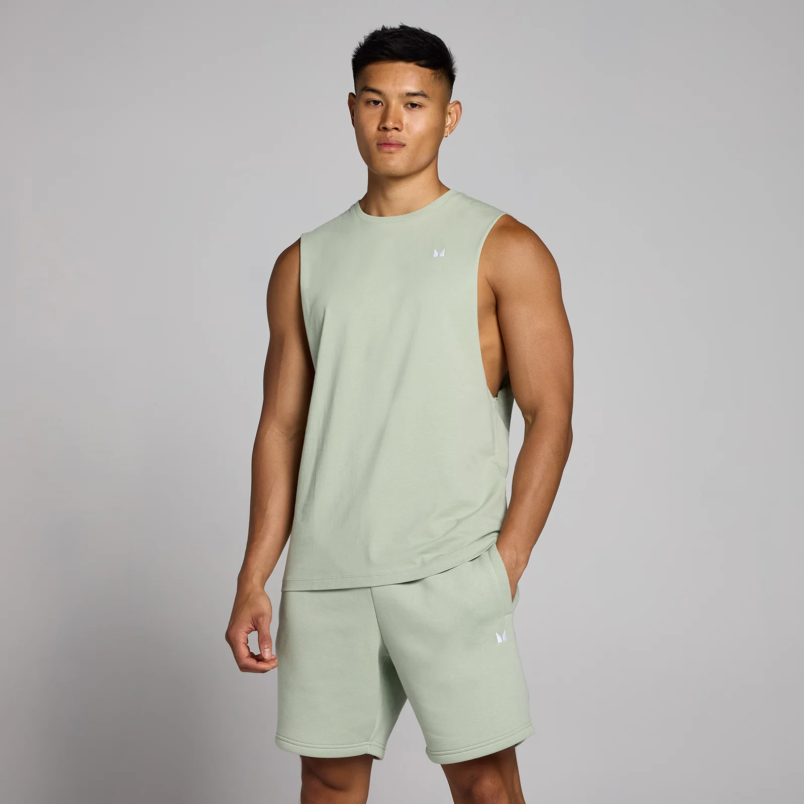 Débardeur à emmanchures échancrées MP Rest Day pour hommes – Vert pastel - S Image 1