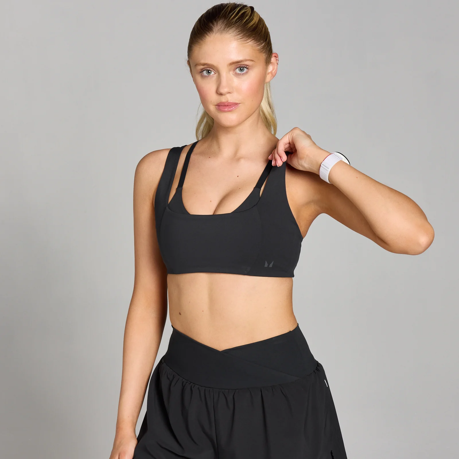 Brassière de sport double épaisseur MP Tempo pour femmes – Noir - XS Image 1