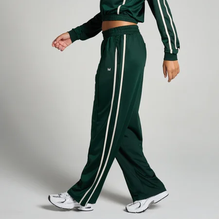 Pantalon de jogging coupe droite en maille MP pour femmes – Émeraude foncé