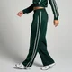 Pantalon de jogging coupe droite en maille MP pour femmes – Émeraude foncé
