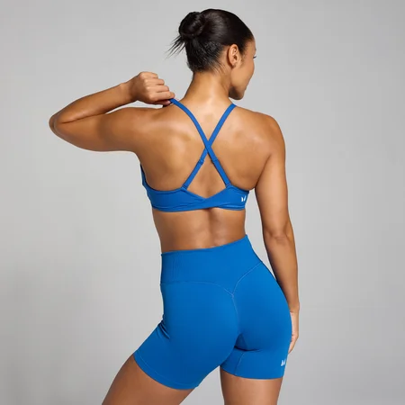 Brassière de sport torsadée à l’arrière MP Tempo pour femmes – Bleu pur