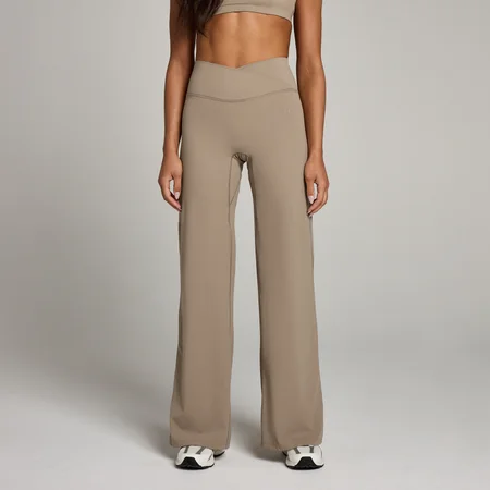 Legging ample à taille croisée MP Studio pour femmes – Taupe clair