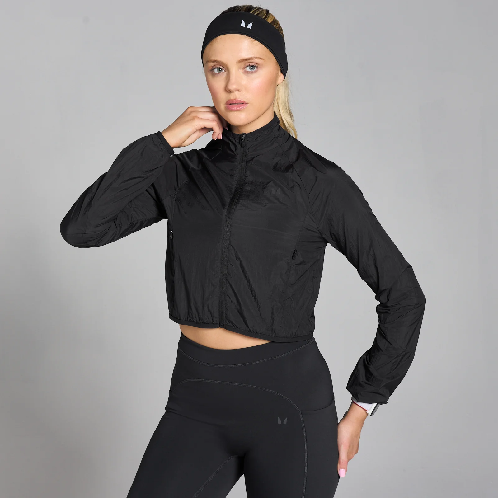 Coupe-vent court coupe slim MP Velocity pour femmes – Noir - XS Image 1