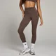 Legging à ceinture rabattable MP Studio pour femmes – Chocolat