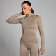 Veste zippée sans coutures MP Shape pour femmes – Taupe clair