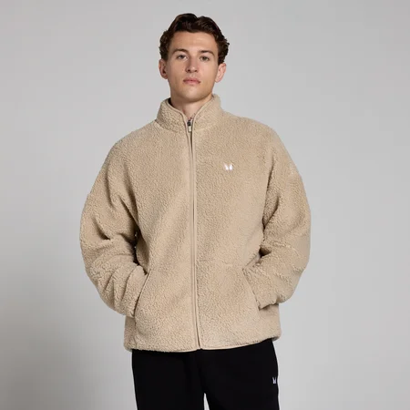 Veste en polaire à fermeture éclair intégrale MP pour hommes - Avoine
