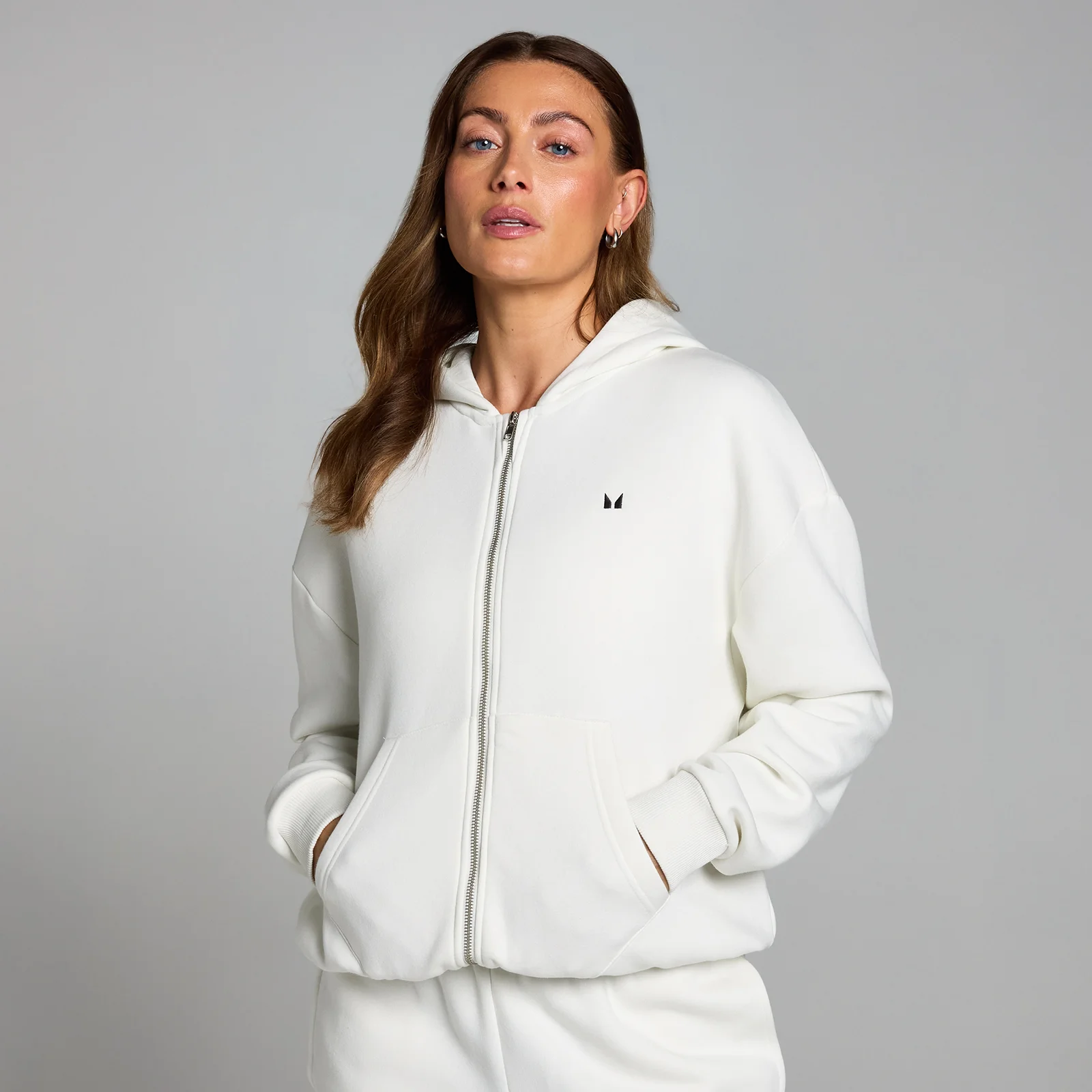 Sweat à capuche zippé MP Basics pour femmes – Nuage - M Image 1