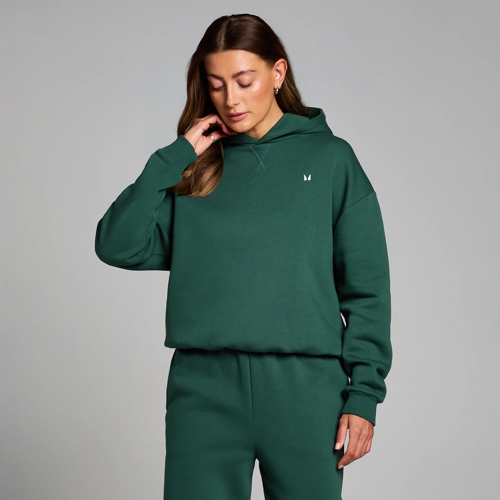 Sweat à capuche oversize MP Basics pour femmes – Vert de course - XS Image 1