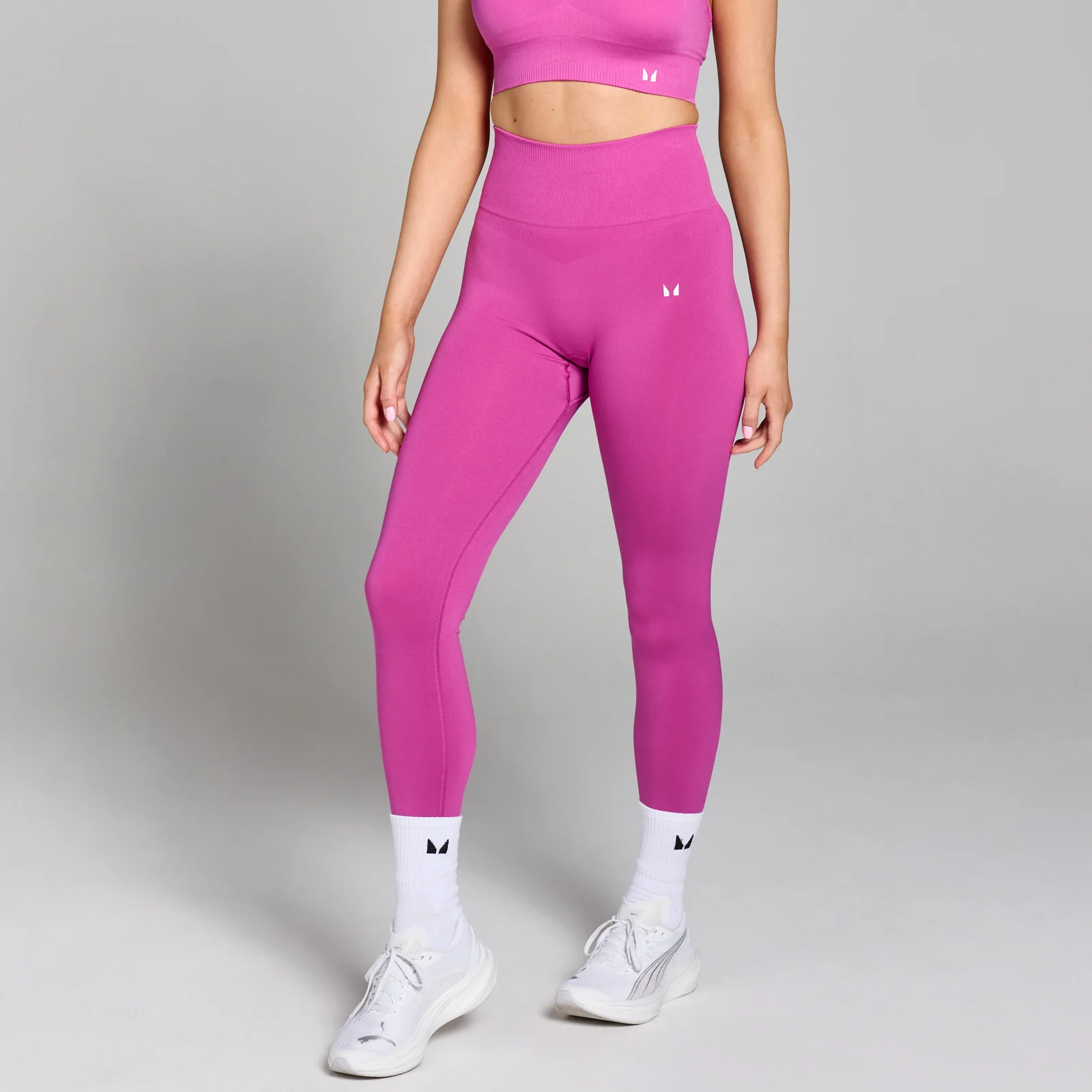Legging effet froncé sans coutures MP Tempo pour femmes – Rose violet - M Image 1
