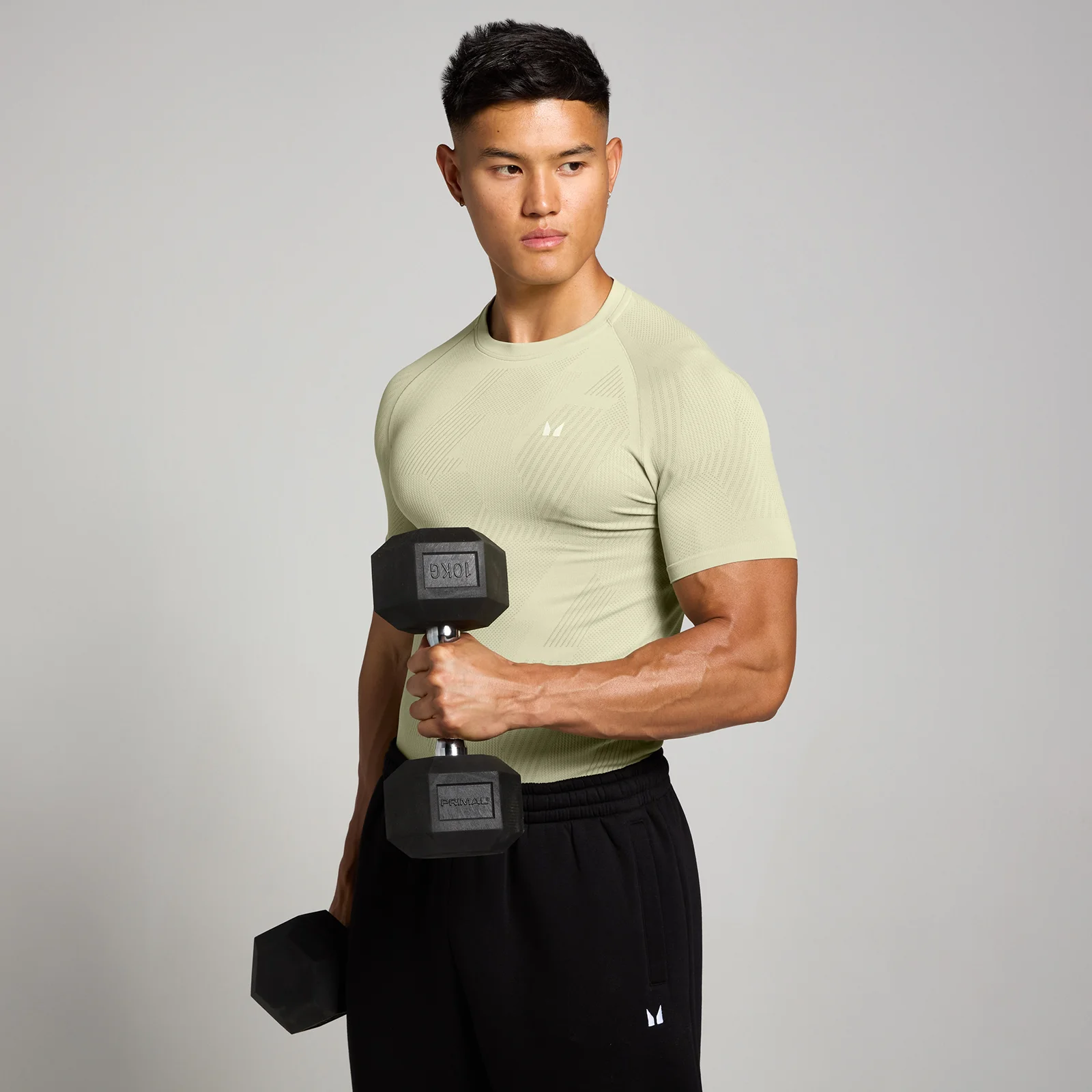 Haut sans coutures MP Tempo Pillar Graphic pour hommes – Sauge chaud - XS Image 1