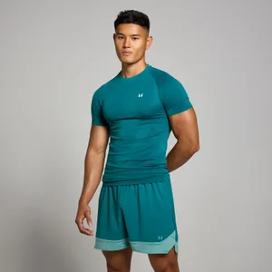 Haut sans coutures MP Tempo Pillar Graphic pour hommes – Bleu sarcelle aqua - Size XS