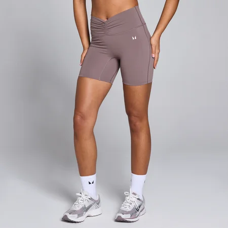 Short MP Tempo froncé devant pour femme – Moka