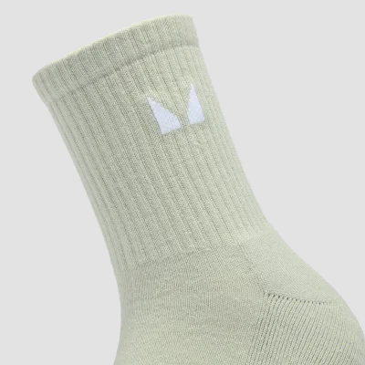 Chaussettes de tennis unisexes MP (lot de 3 paires) – Gris/Matcha/Blanc - UK 9-11 Image 6