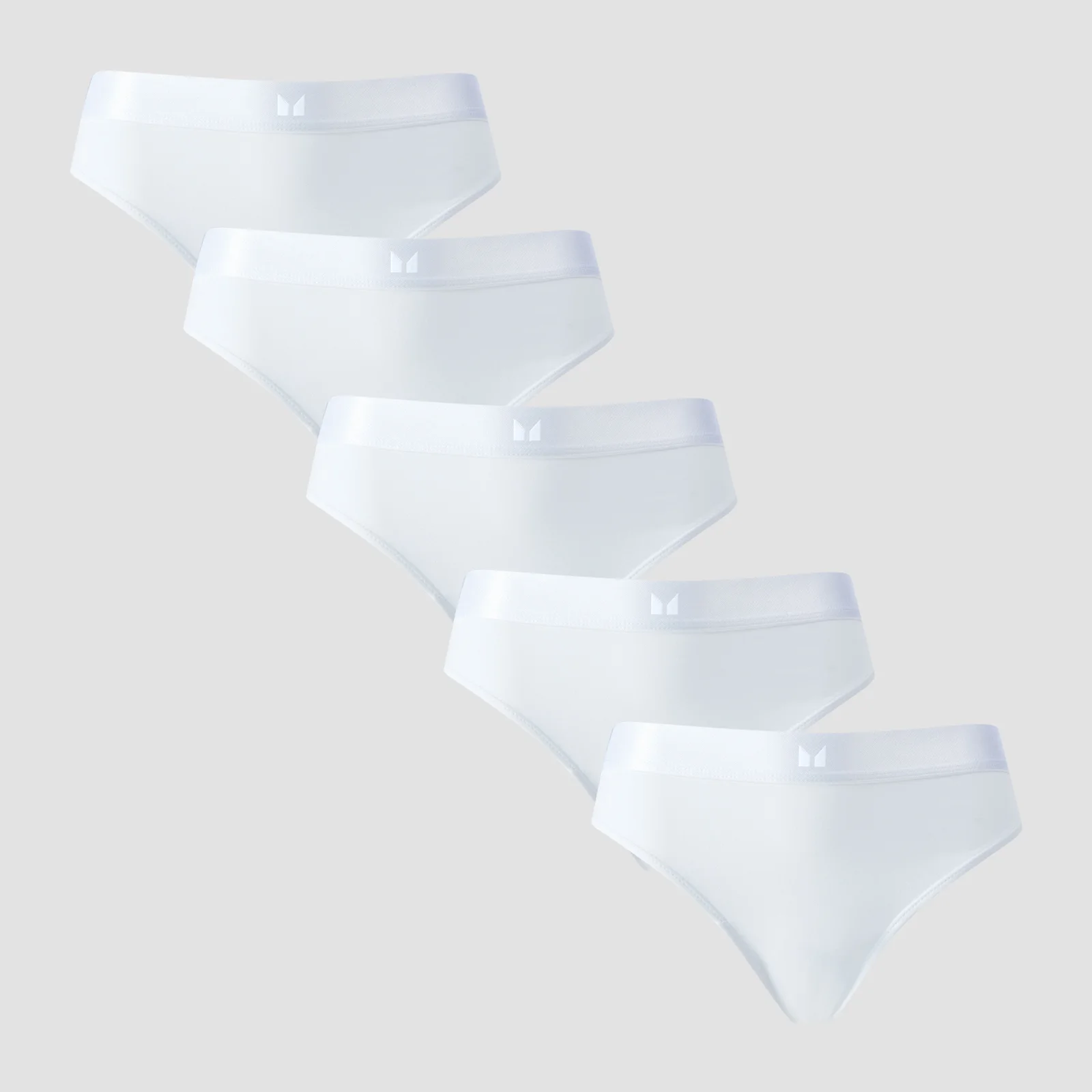 Culotte de style bikini taille mi-haute MP pour femmes (lot de 5) – Blanc - XS Image 1