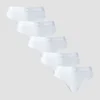 Culotte de style bikini taille mi-haute MP pour femmes (lot de 5) – Blanc
