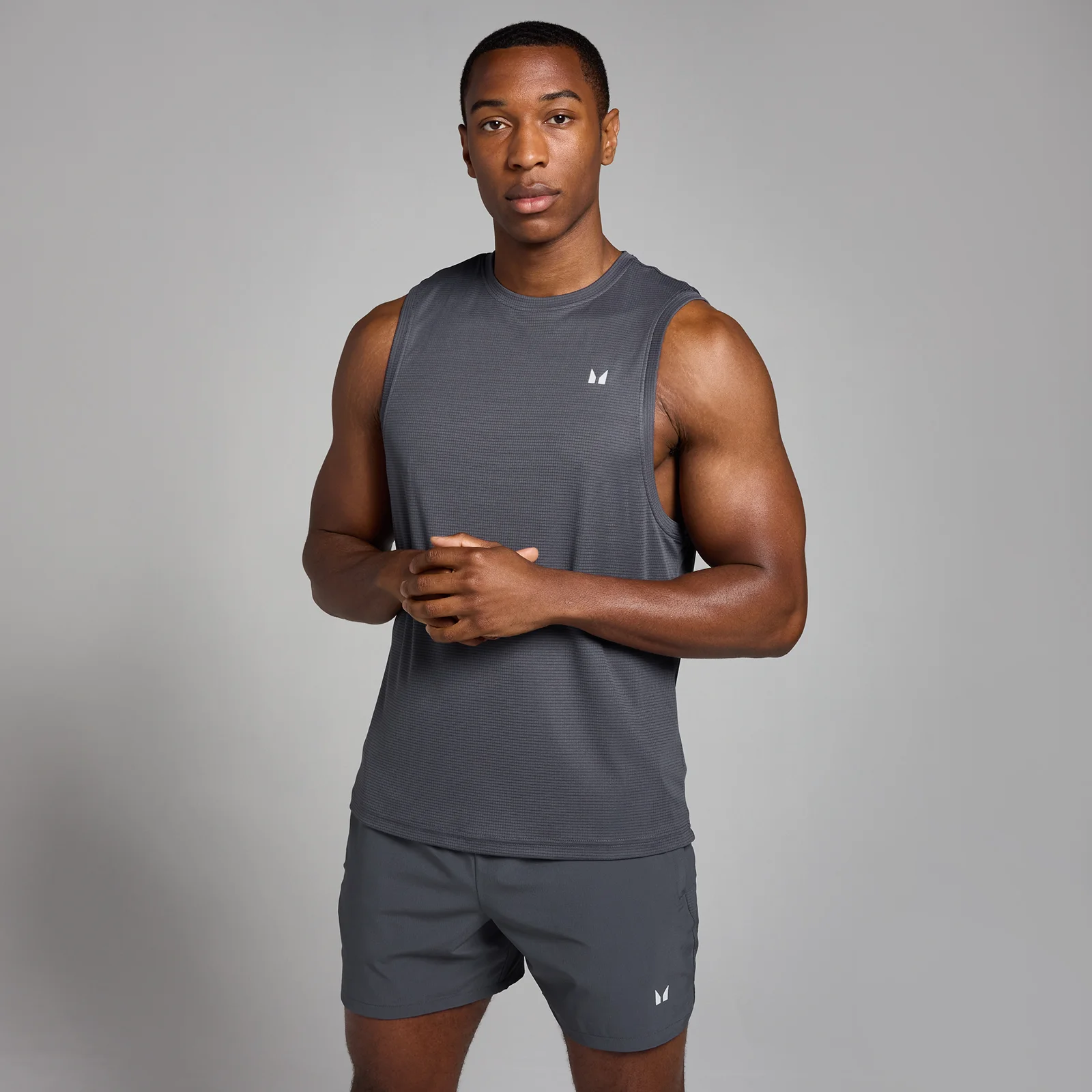 Débardeur d’entraînement texturé MP Active pour hommes – Gris foncé - XS Image 1