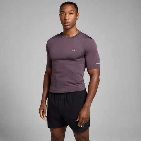 T-shirt imprimé sans coutures MP Active pour hommes – Violet foncé