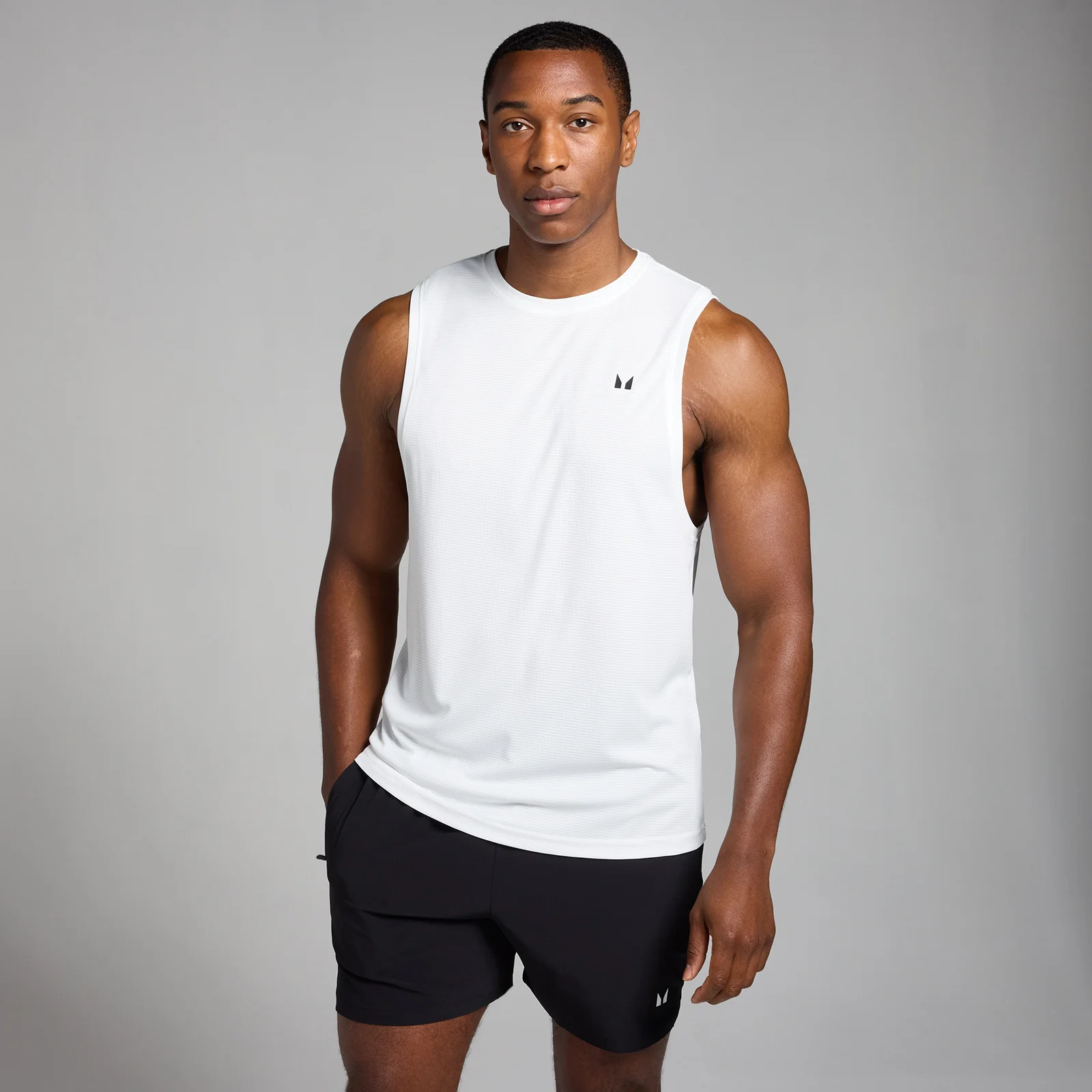 Débardeur d’entraînement texturé MP Active pour hommes – Blanc - XS Image 1