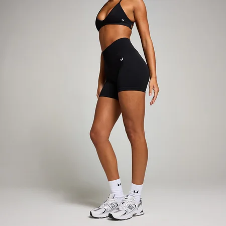 Short sans coutures avec fronces invisibles MP pour femmes – Noir