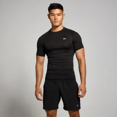 T-shirt sans coutures MP Tempo Pillar Graphic pour hommes – Noir