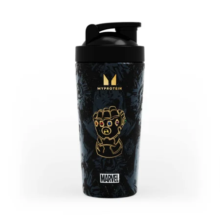 Shaker Thanos en acier inoxydable recyclé Myprotein – Noir