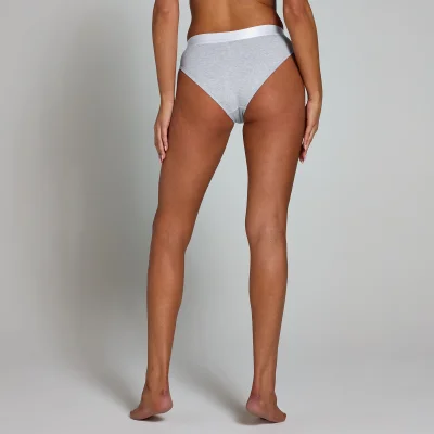Culotte de style bikini taille mi-haute MP pour femmes (lot de 5) – Blanc/Noir/Gris chiné - XS Image 7
