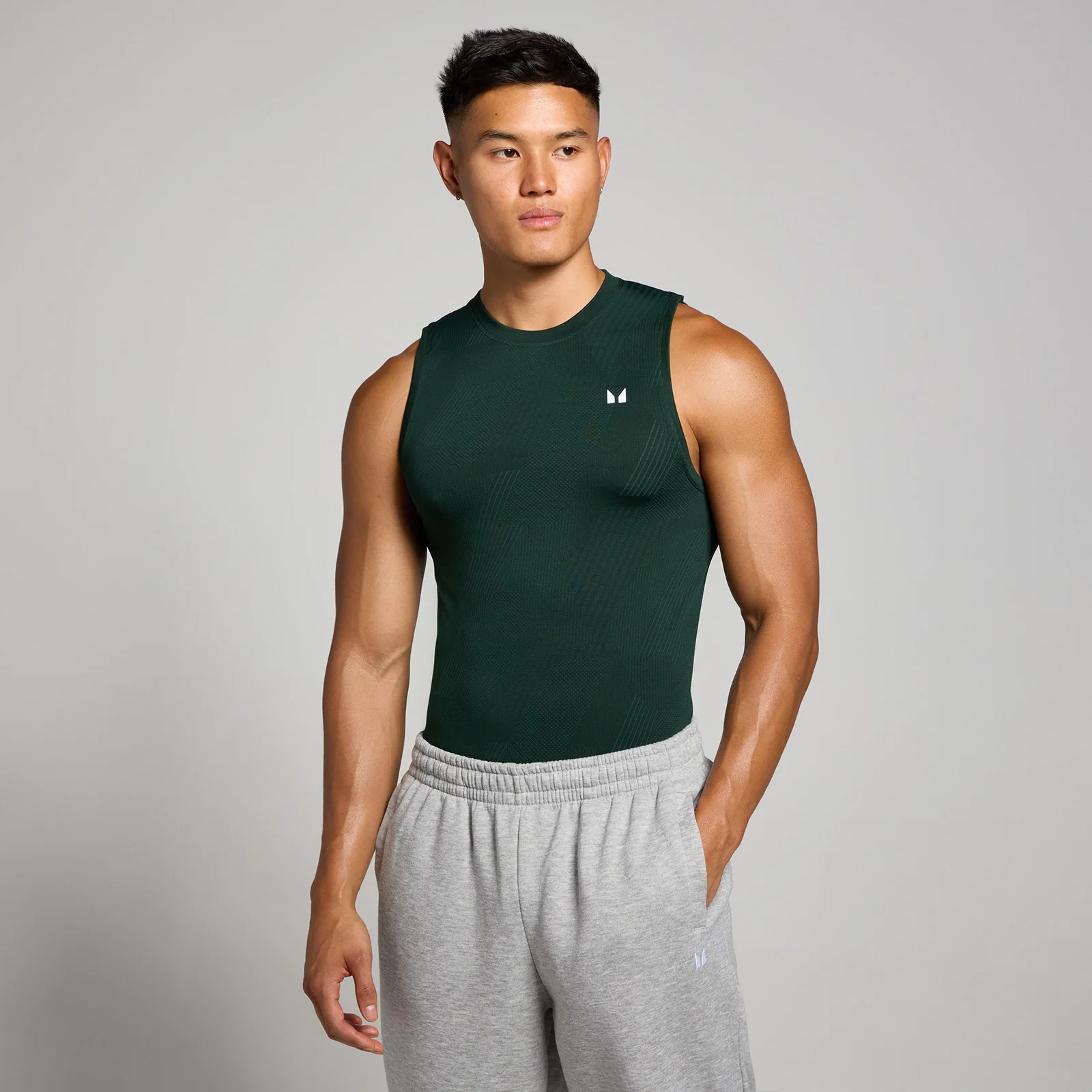 Débardeur sans coutures MP Tempo Pillar Graphic pour hommes – Émeraude foncé - XS Image 1
