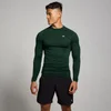 Haut à manches longues sans coutures MP Tempo Pillar Graphic pour hommes – Émeraude foncé