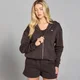 Sweat à capuche zippé MP Basics pour femmes – Chocolat