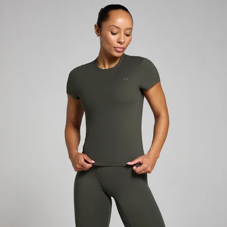 T-shirt moulant à manches courtes MP Tempo pour femmes – Gris nuit