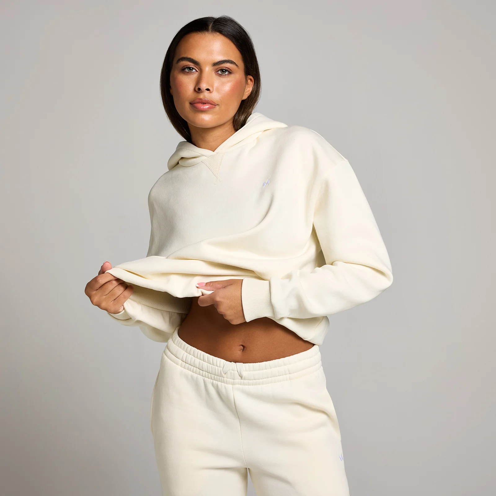 Sweat à capuche oversize MP Basics pour femmes – Crème clair - XL Image 1