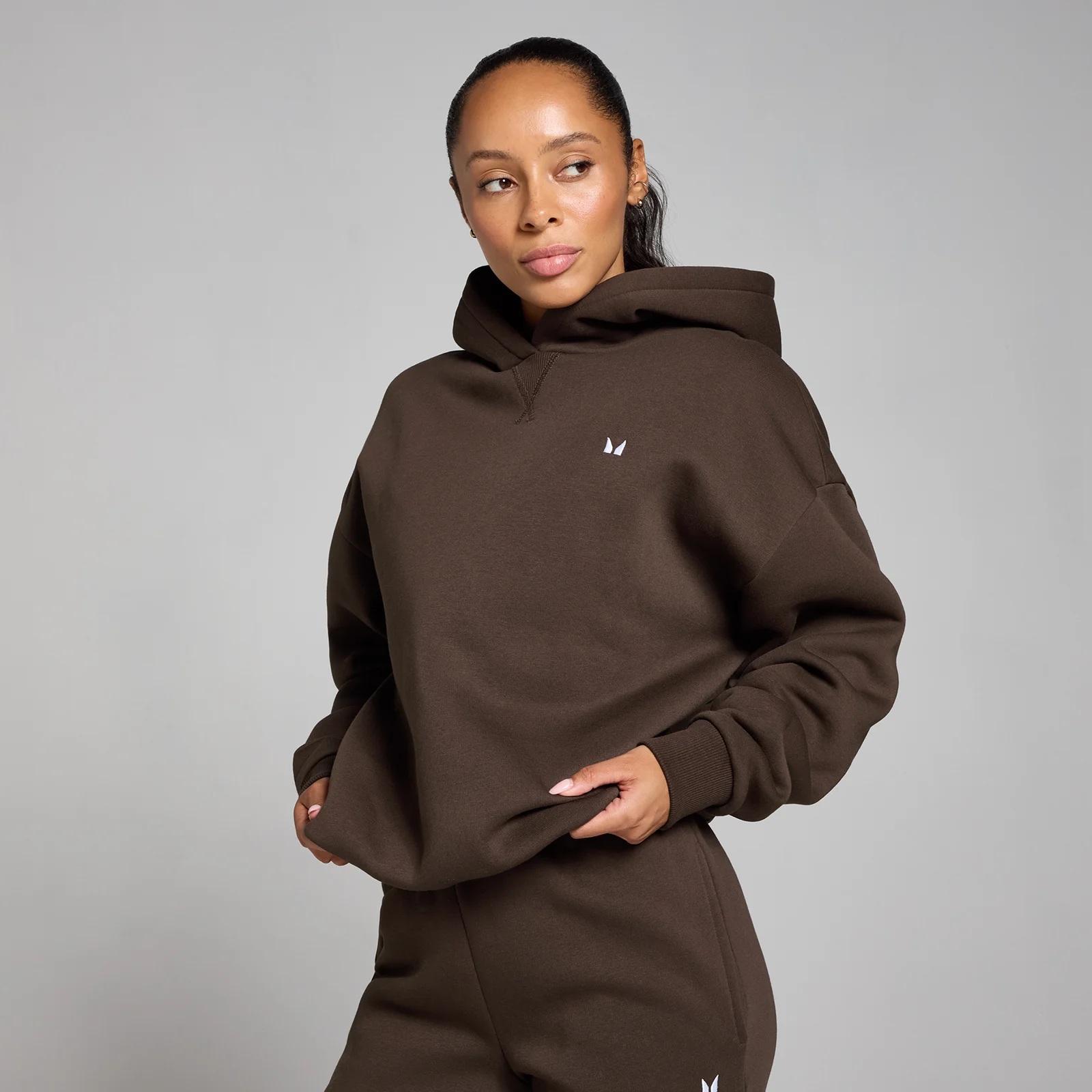 MP Women's Basics Oversized Hoodie - Chocolate - S Image 1