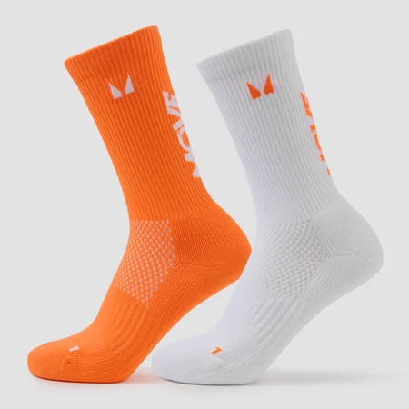 Chaussettes de course MP Move Club (lot de 2 paires) – Orange