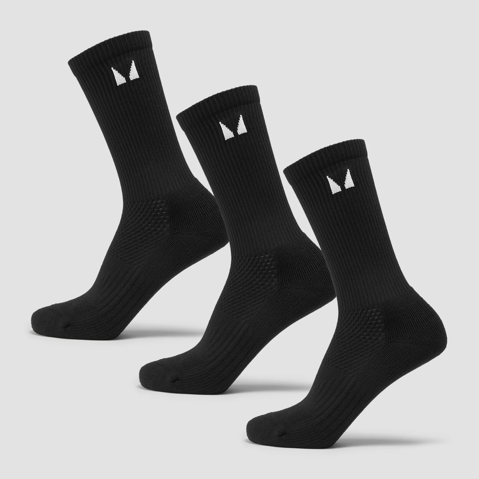 Chaussettes de course MP (lot de 3 paires) – Noir - UK 9-11 Image 1