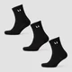 Chaussettes de course MP (lot de 3 paires) – Noir