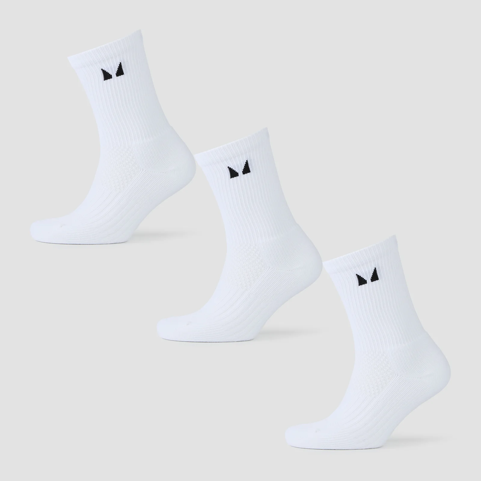 Chaussettes de course MP (lot de 3 paires) – Blanc - UK 6-8 Image 1