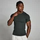 T-shirt moulant côtelé MP Origin pour hommes - Noir délavé