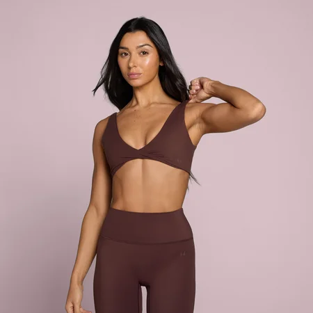 Brassière de sport MP Tempo nœud frontal femme - Fudge