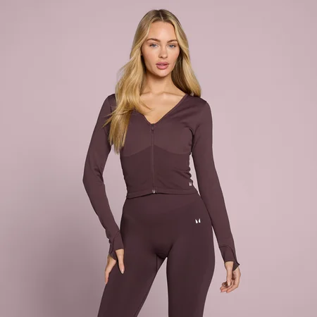Veste courte sans coutures Tempo MP femme - Caramel