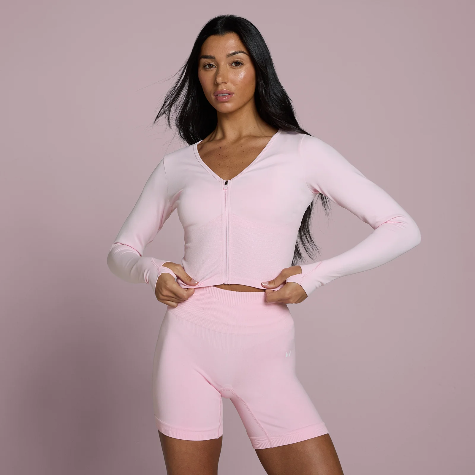 Veste courte sans coutures Tempo MP femme - Rose poudré - XS Image 1