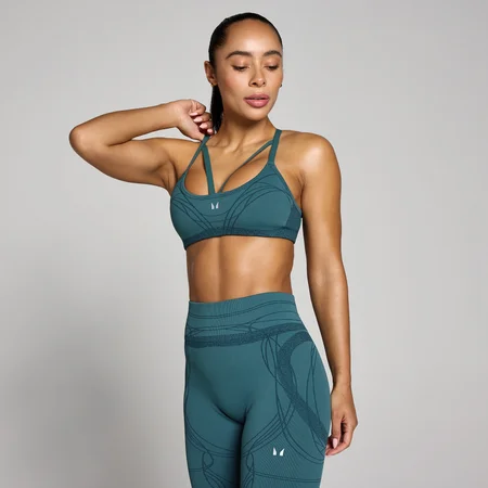 Brassière de sport Hybrid à bretelles MP femme - Bleu sarcelle intense