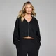 Sweat à capuche zippé Lifestyle MP femme - Noir délavé