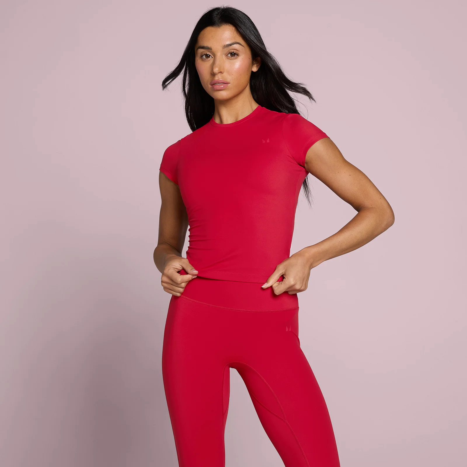 T-shirt manches courtes ajusté Tempo MP femme - Rouge rosé - M Image 1